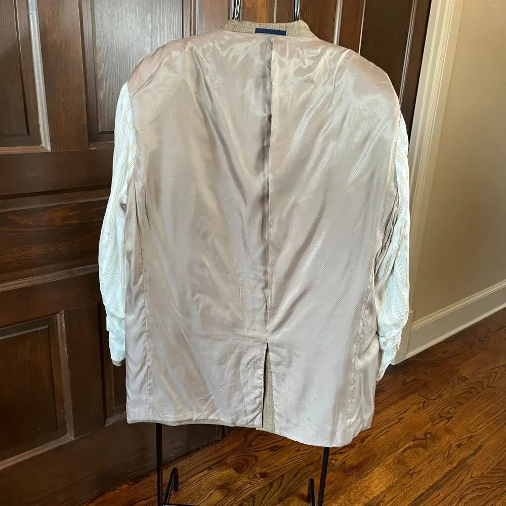 Daniel Cremieux ING LORO PIANA Men's Blazer Wool Mens 48L Tan Sport Coat USA
